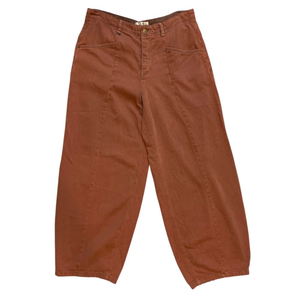 Free People We The Free Marx Wide Leg Pants High Rise Brown 31